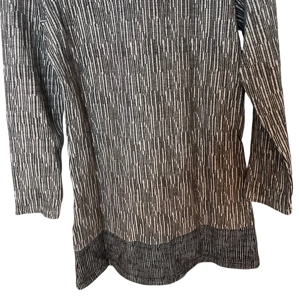 NEW Papillon Textured Liner Print Sweater Dress Grey Size Large - Picture 7 of 16